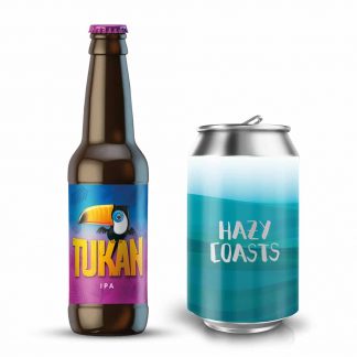 Pack de cervezas Tukan y Hazy coast de Attik Brewing